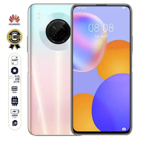 Huawei Y9a - 6.63" - 128 Go/8Go RAM - 2 SIM - 64MP/16MP - 4200 mAh - 12 mois de garantie