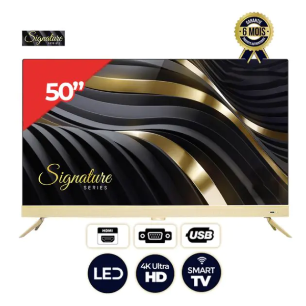 Smart TV Signature 50 pouces - 50FX81UHD-SGTV- Android TV - 4K Ultra HD - Garantie 06 Mois