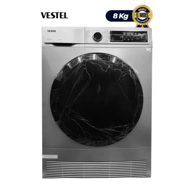Sèche linge Automatique - Vestel - TDC8GPT2DS - 8Kg - Argent - 6 mois de garantie