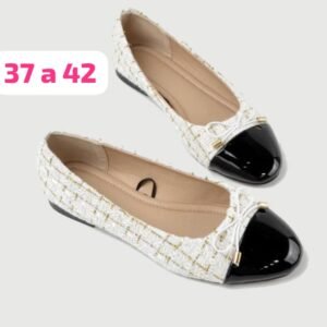 Babouche Channel Noir blanc